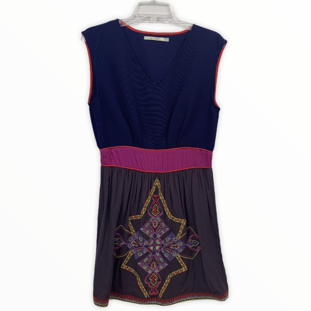 Miami Boho Embroidered Sleeveless Dress Stretch Spring Summer miami Brand